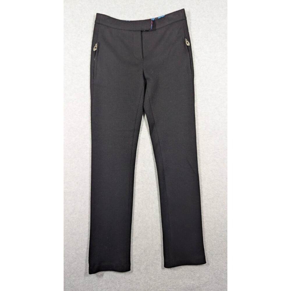 Emilio Pucci Women Pants USA 6 IT‎ 40 Wool Straight Zip Pockets Luxury Designer